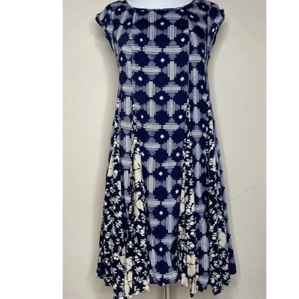 Anthropologie Maeve Geometric & Floral Women's Mini Dress Size XS - Picture 2 of 12